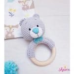 "Мишка Тедди" с бирюзовой бабочкой