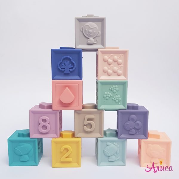 Развивающие 3D силиконовые кубики