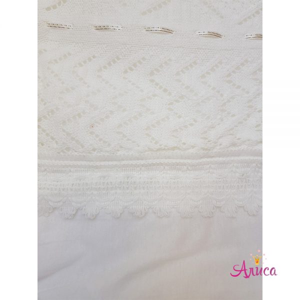 Вязаный детский плед на подкладке для новорожденных